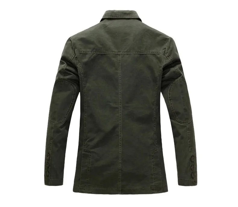 2022 Spring Men 100% Cotton Casual Blazer Men'S Military Jacket Blazers Mens Suit Coat Male Blazer M