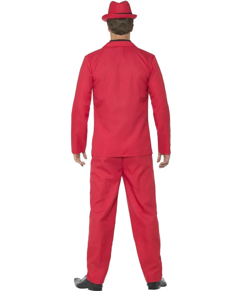 20s Zoot Suit Red Gangster Mens Costume