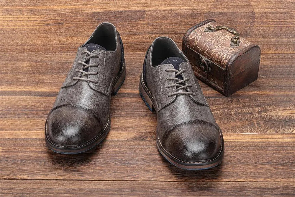 AL6603 Men's Casual Shoes: Comfortable Leather for a Formal Look