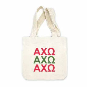 Alpha Chi Omega Sorority Greek Letters Mini Tote Gift Bag