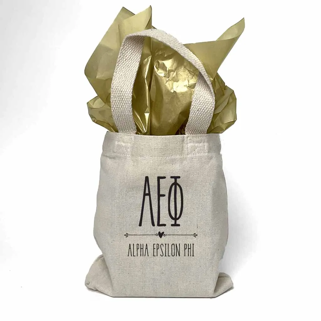 Alpha Epsilon Phi Boho Design on Mini Tote Gift Bag