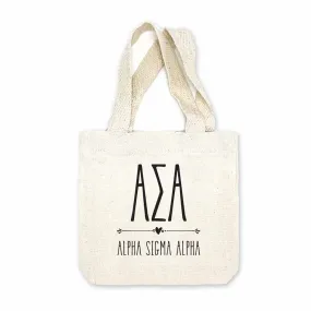 Alpha Sigma Alpha Boho Design on Mini Tote Gift Bag