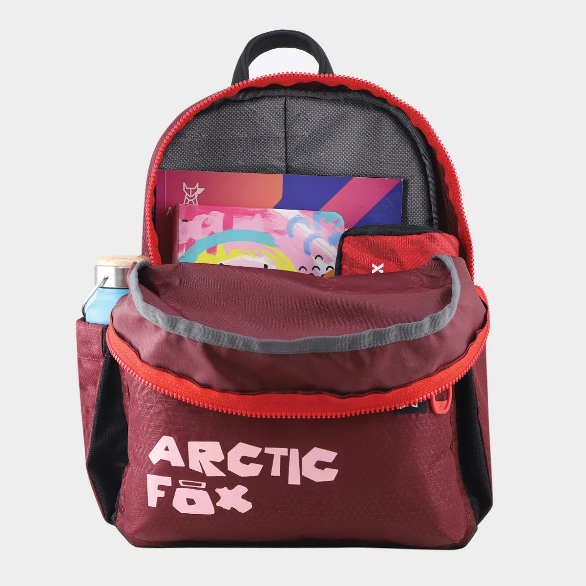 Arctic Fox Puff Tawny Port School Backpack for Boys and Girls