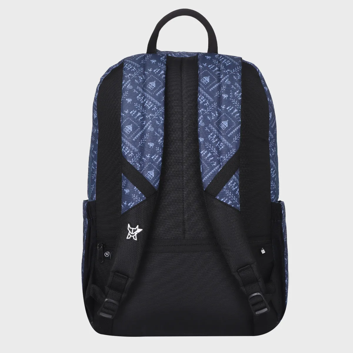 Arctic Fox Warli Dark Denim Laptop Backpack