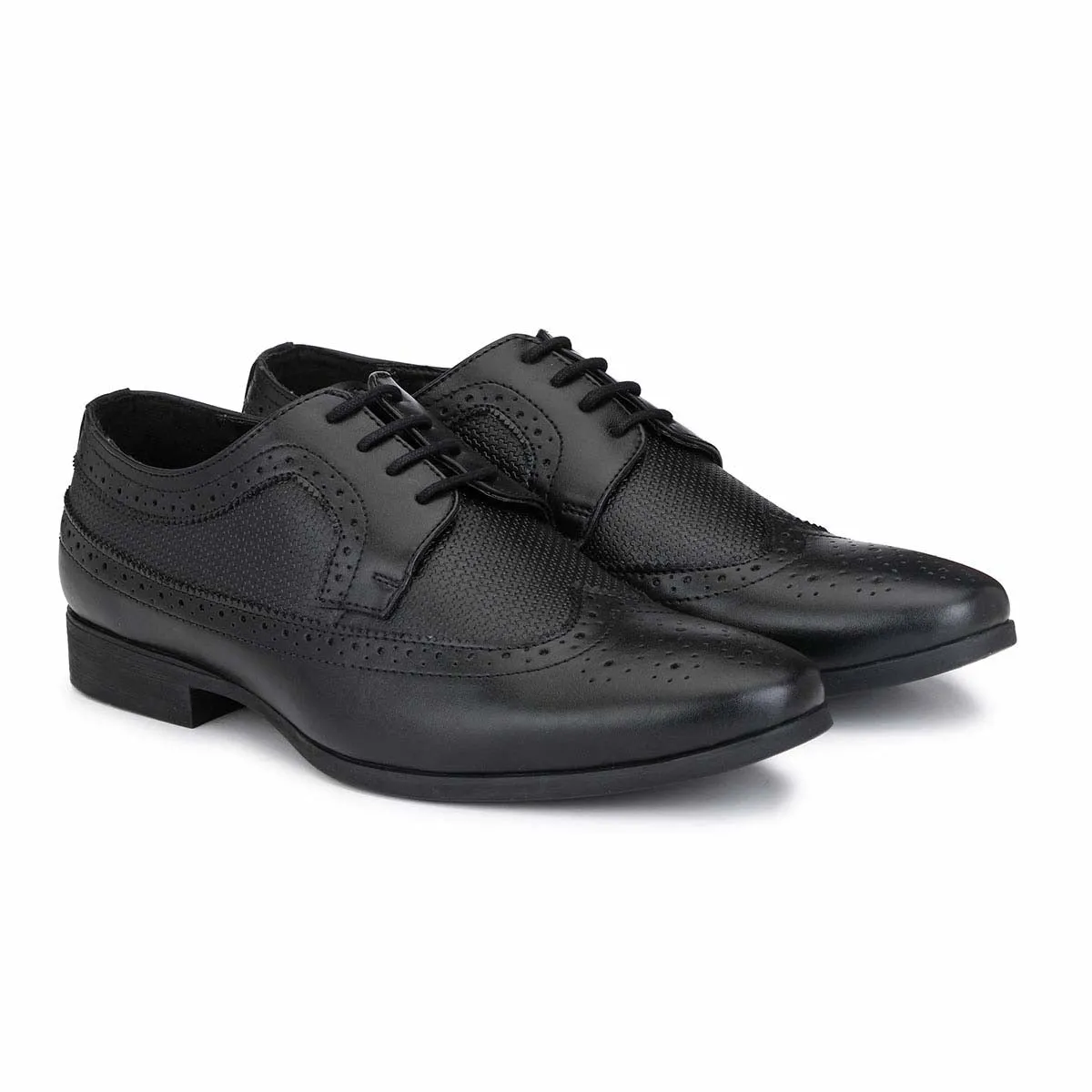 Black Lace up Brogue Shoes