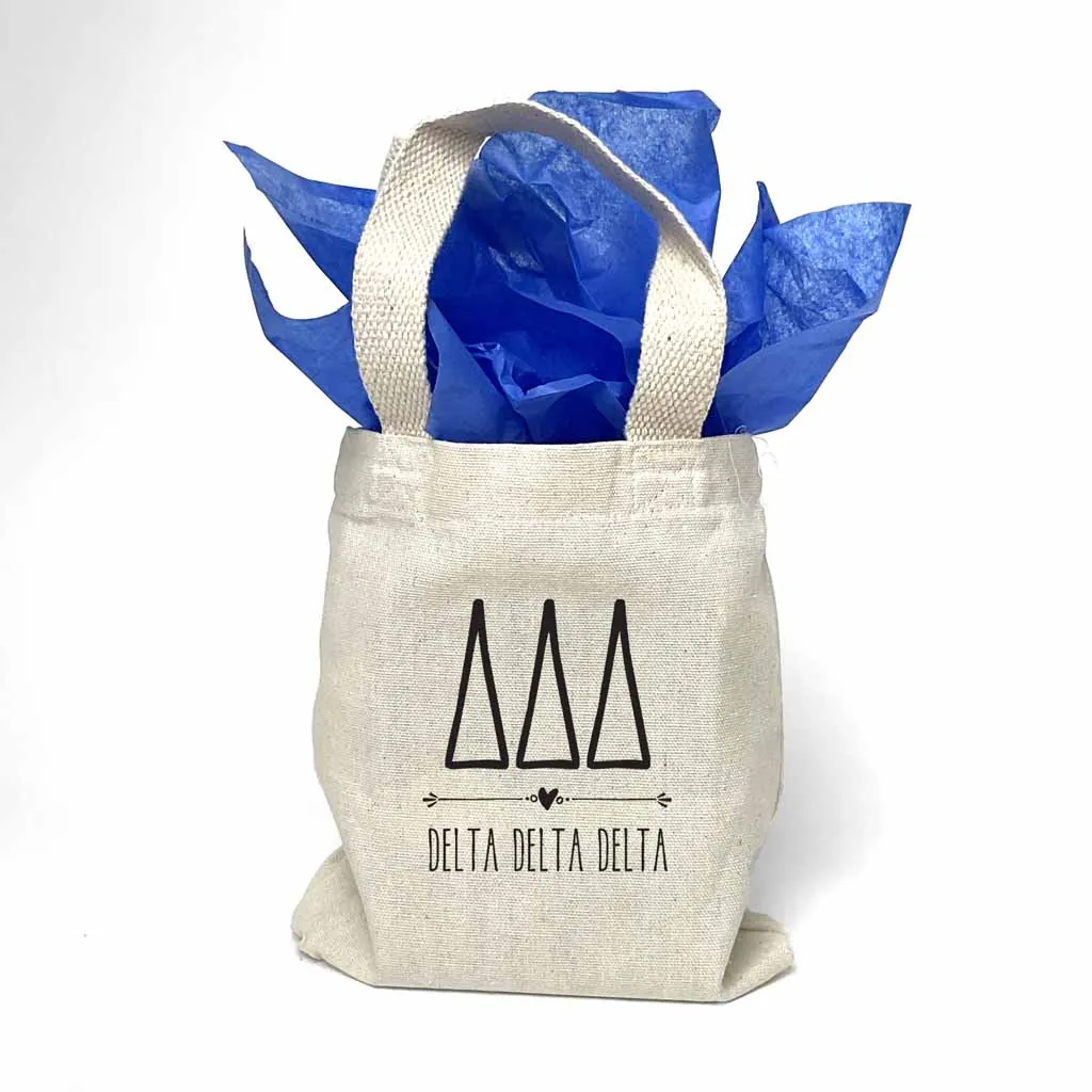 Delta Delta Delta Boho Design on Mini Tote Gift Bag