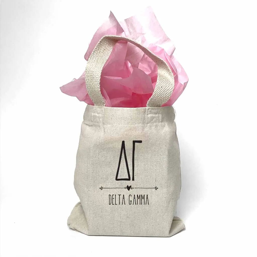 Delta Gamma Boho Design on Mini Tote Gift Bag