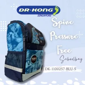 Dr. Kong Stylish S Size Blue Backpack DK-1100257 - Perfect for School & Travel (Retail Price: $119.90)