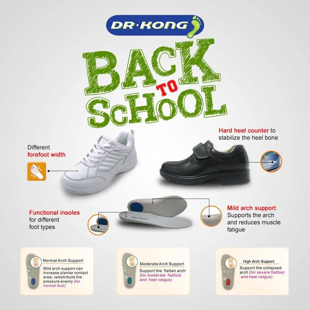 DR.KONG HEALTH SCHOOL SHOES DK-C65039-WHT(RP : $129)