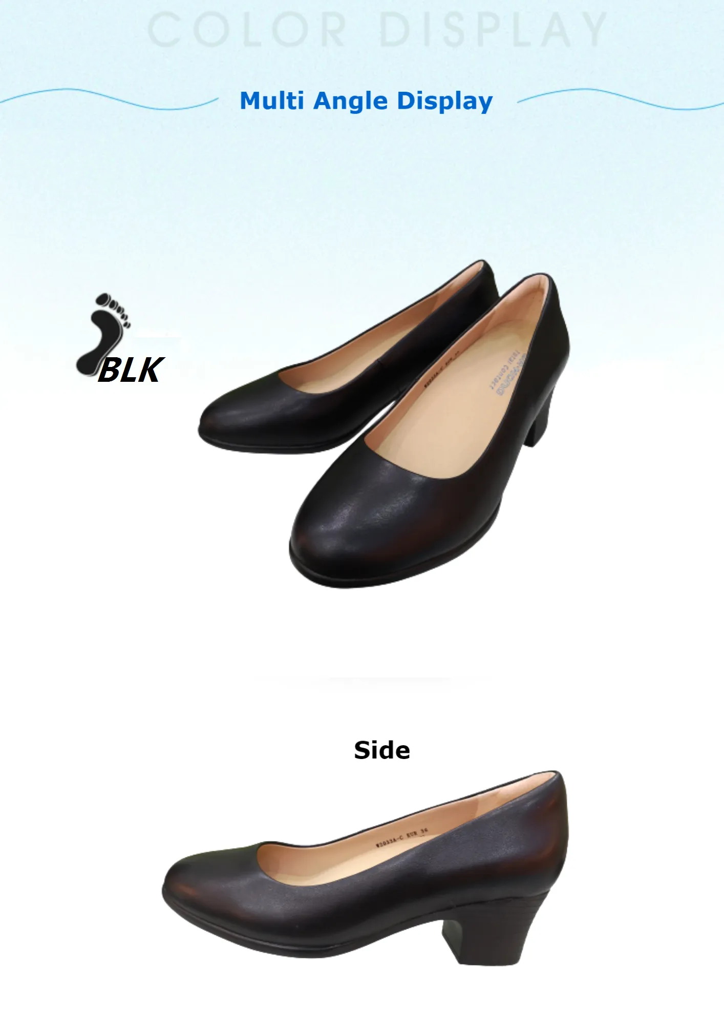 DR.KONG WOMEN COMFORT HEEL SHOES DK-W2033A-BLK(RP : $159)