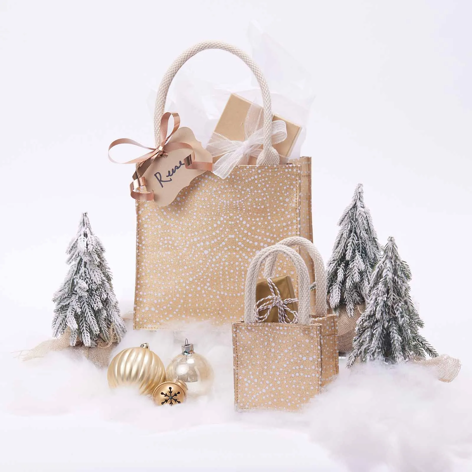 Filigree Gold Small Reusable Itsy Bitsy Gift Bag