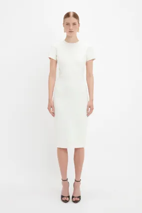 Fitted T-shirt Dress In Ivory