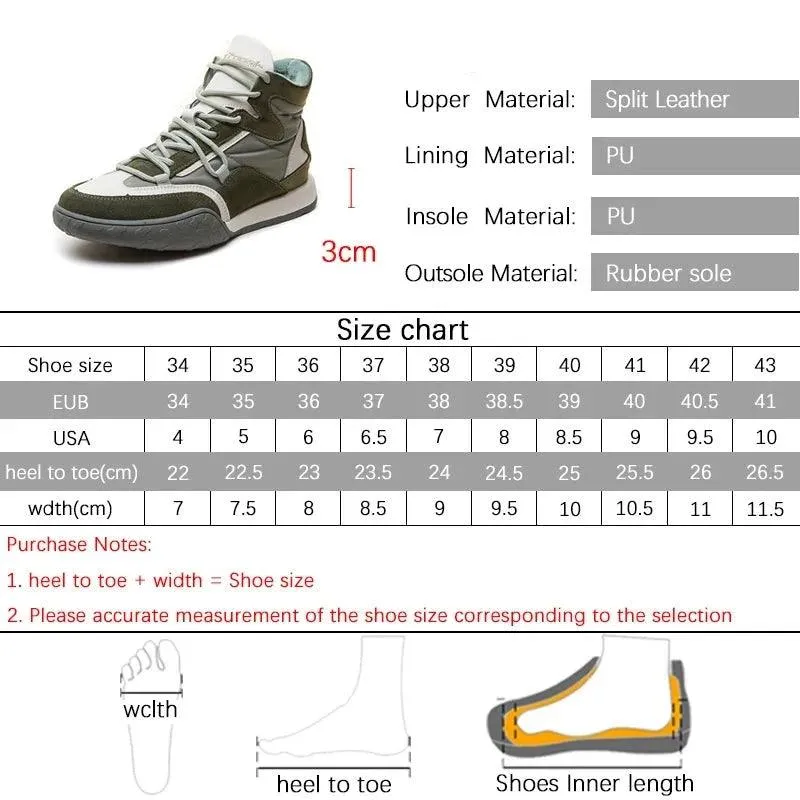 G45 Women's Casual Shoes - Leather High Top Sneakers