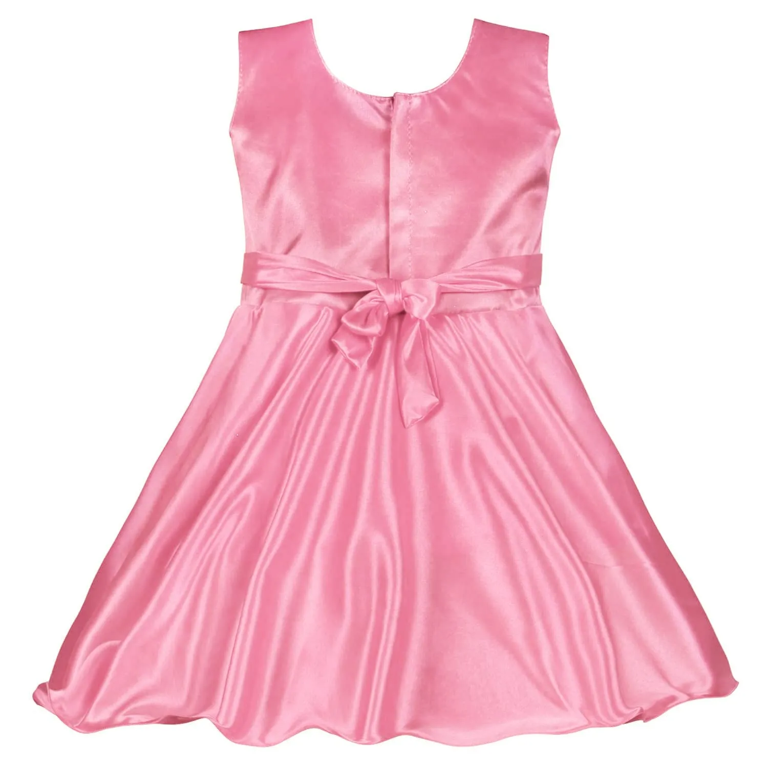 Girls A-Line Frock Dress With Tie-Up