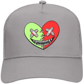 GLOW HEART BAWS : Light Grey Trucker Hat