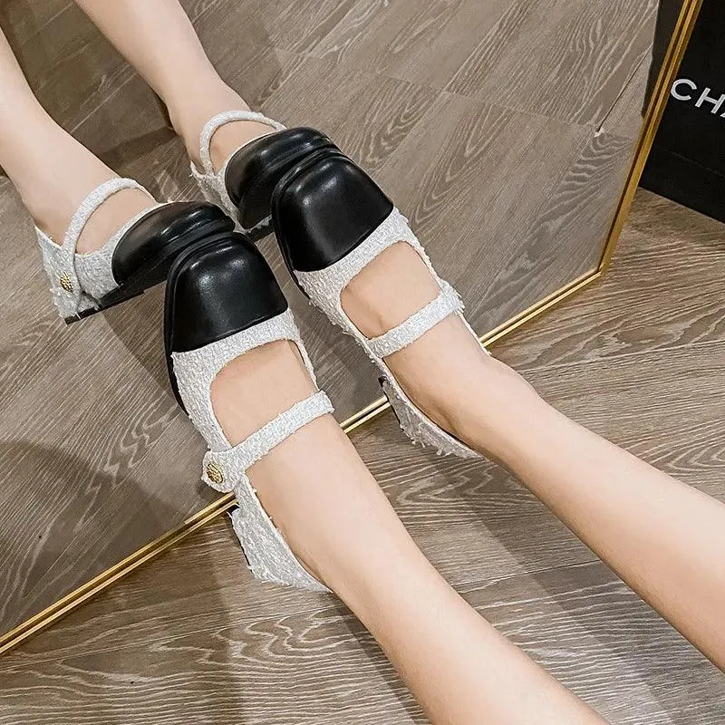 High Heel Leather Loafers: CS256-6 Women's Casual Shoes