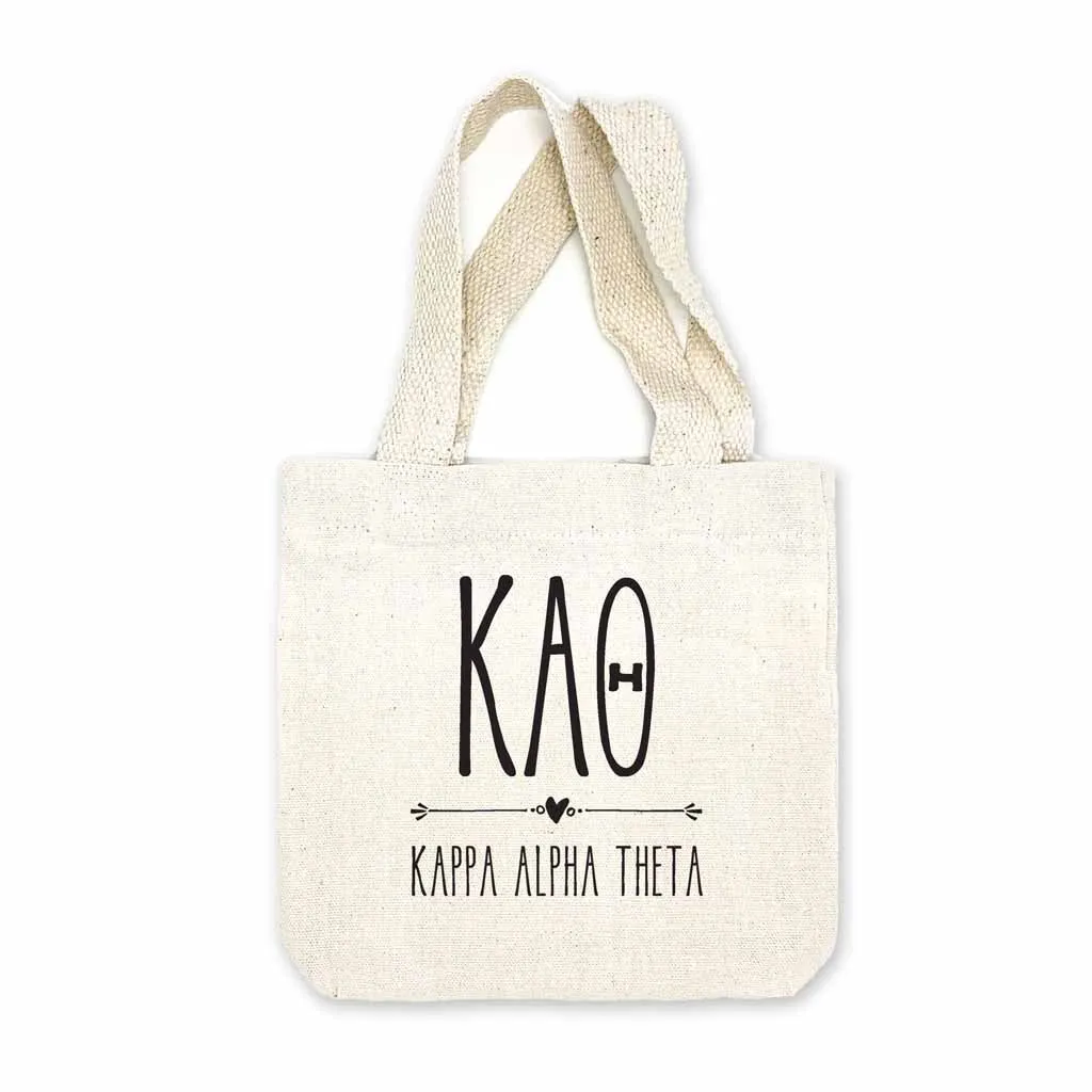 Kappa Alpha Theta Boho Design on Mini Tote Gift Bag