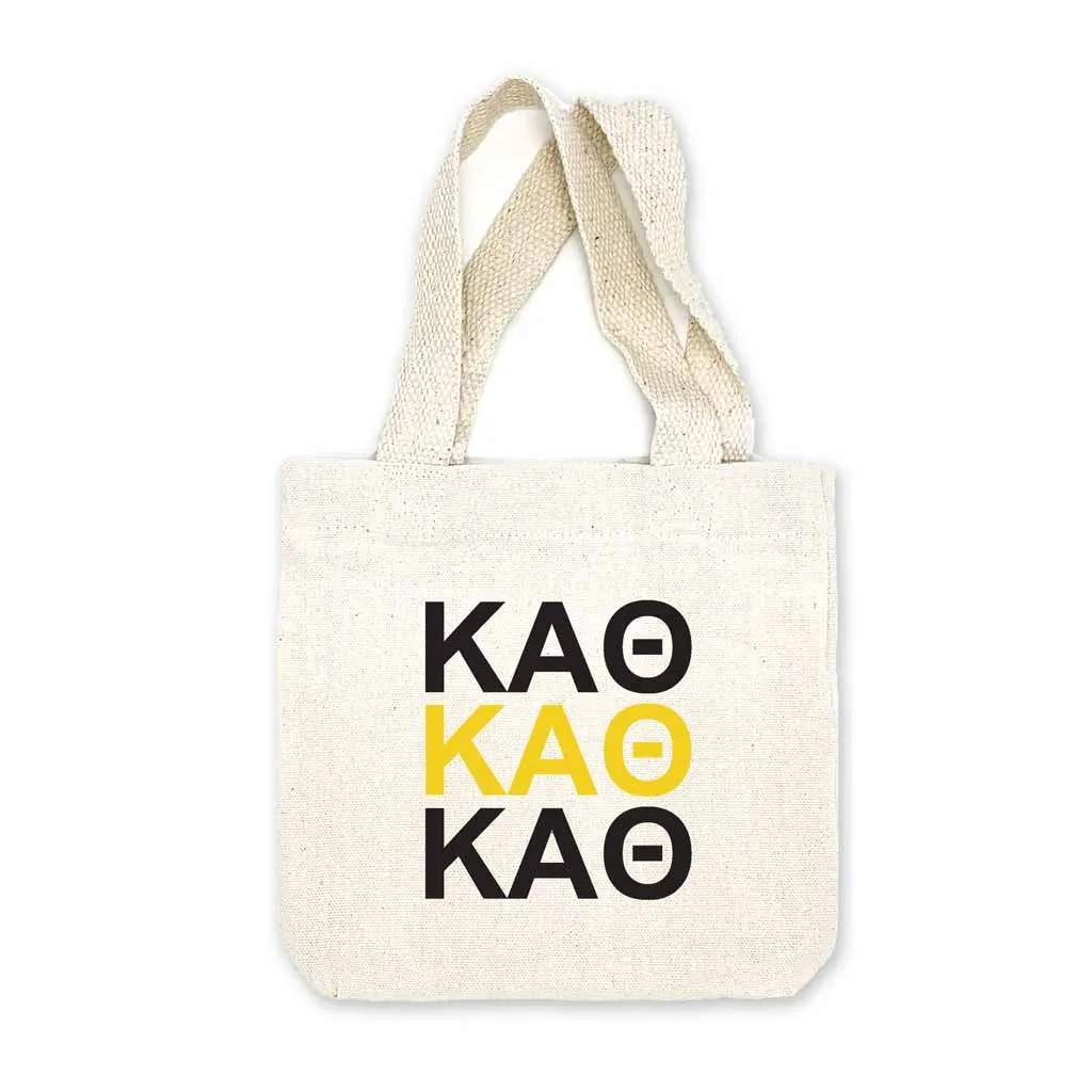 Kappa Alpha Theta Sorority Greek Letters Mini Tote Gift Bag