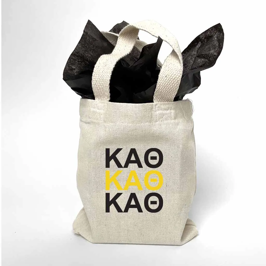 Kappa Alpha Theta Sorority Greek Letters Mini Tote Gift Bag