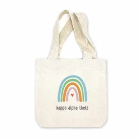 Kappa Alpha Theta Sorority Rainbow Mini Tote Gift Bag