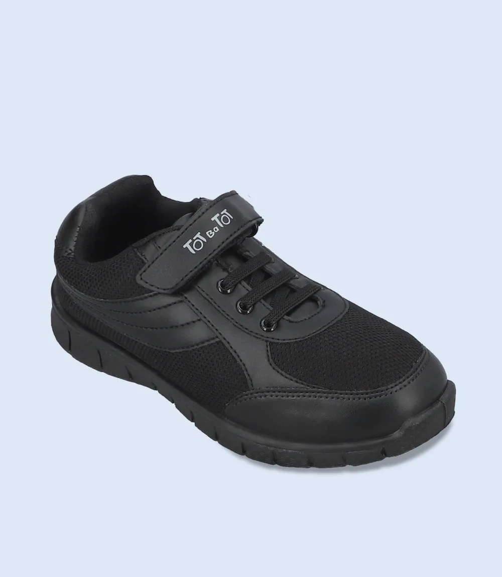 KB0153-BLACK-School Shoes For Boys