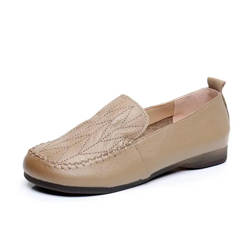 LCS2285 Women's Casual Shoes - Leather Soft Loafers