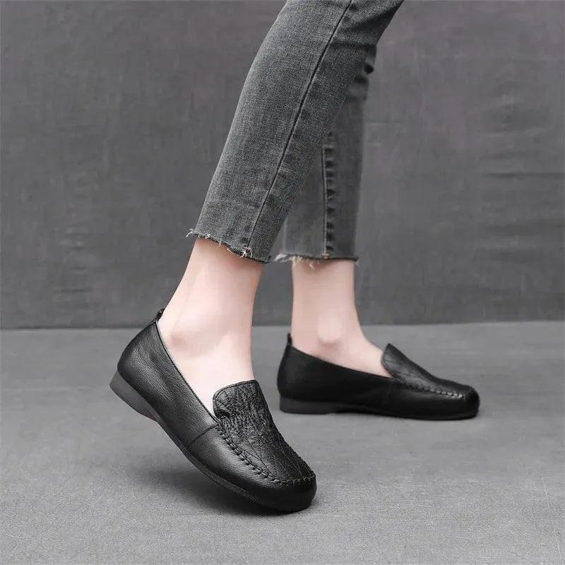 LCS2285 Women's Casual Shoes - Leather Soft Loafers