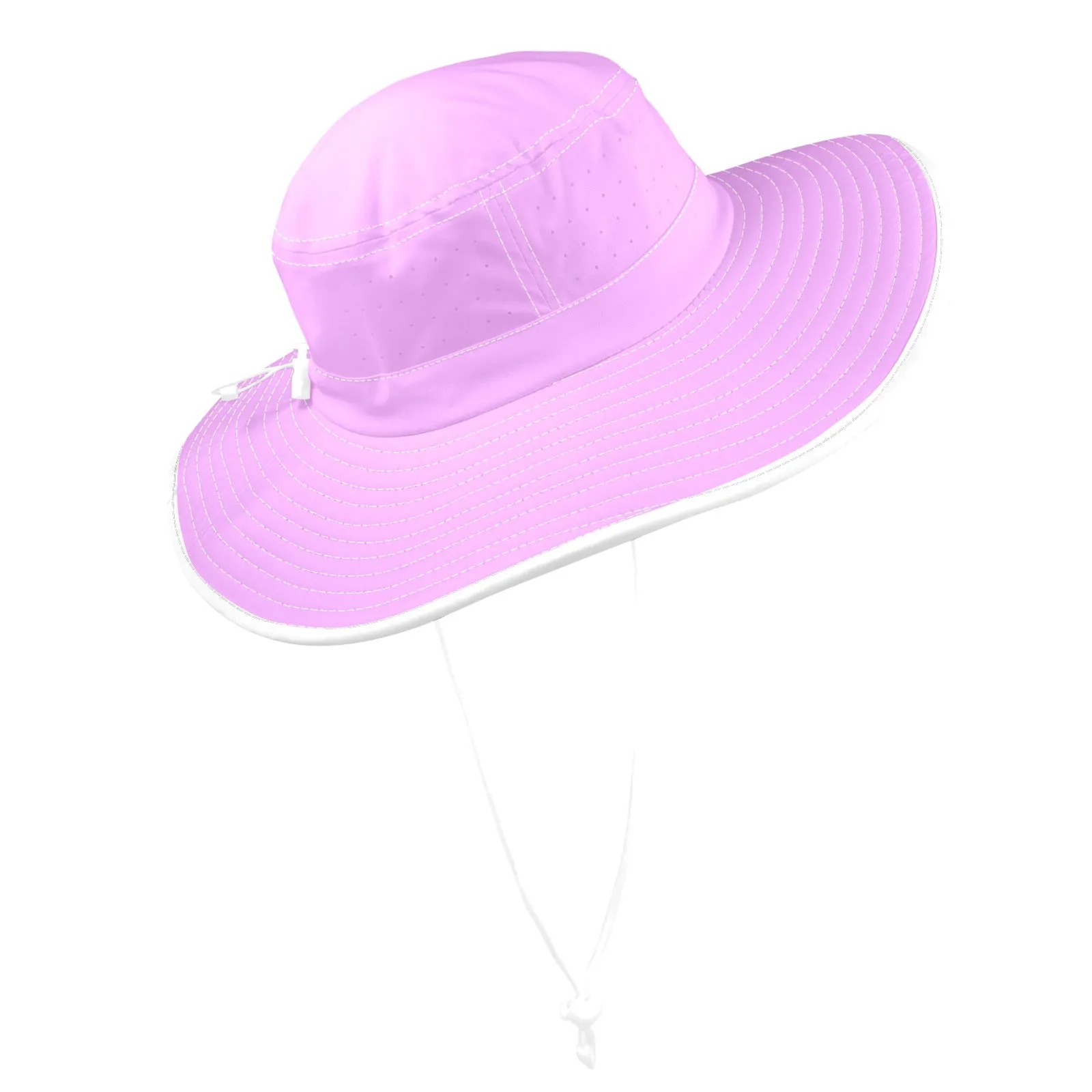 light purple pink solid Wide Brim Bucket Hat