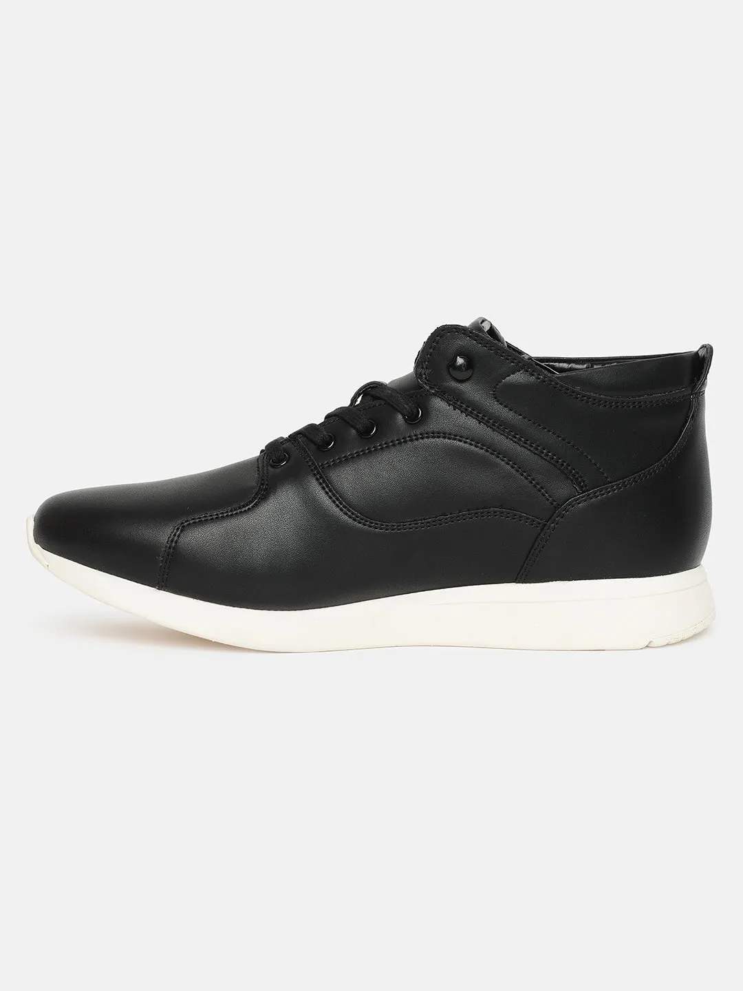 Men's Black Solid Shoes