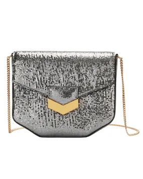 Mini London Crossbody (Silver Metallic)