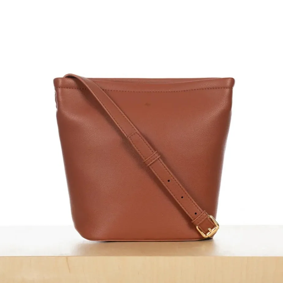 Mini Mia Bucket Bag (Walnut)