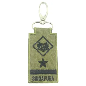 MINI SAF RANK KEYCHAIN - ME8 (OLIVE GREEN) (NEW)