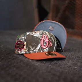 New Era Baltimore Orioles 20th Anniversary Grey UV (Real Tree Camo/Rust Orange)