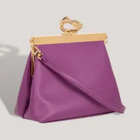 Nicole - Purple Clutch - Corn Leather