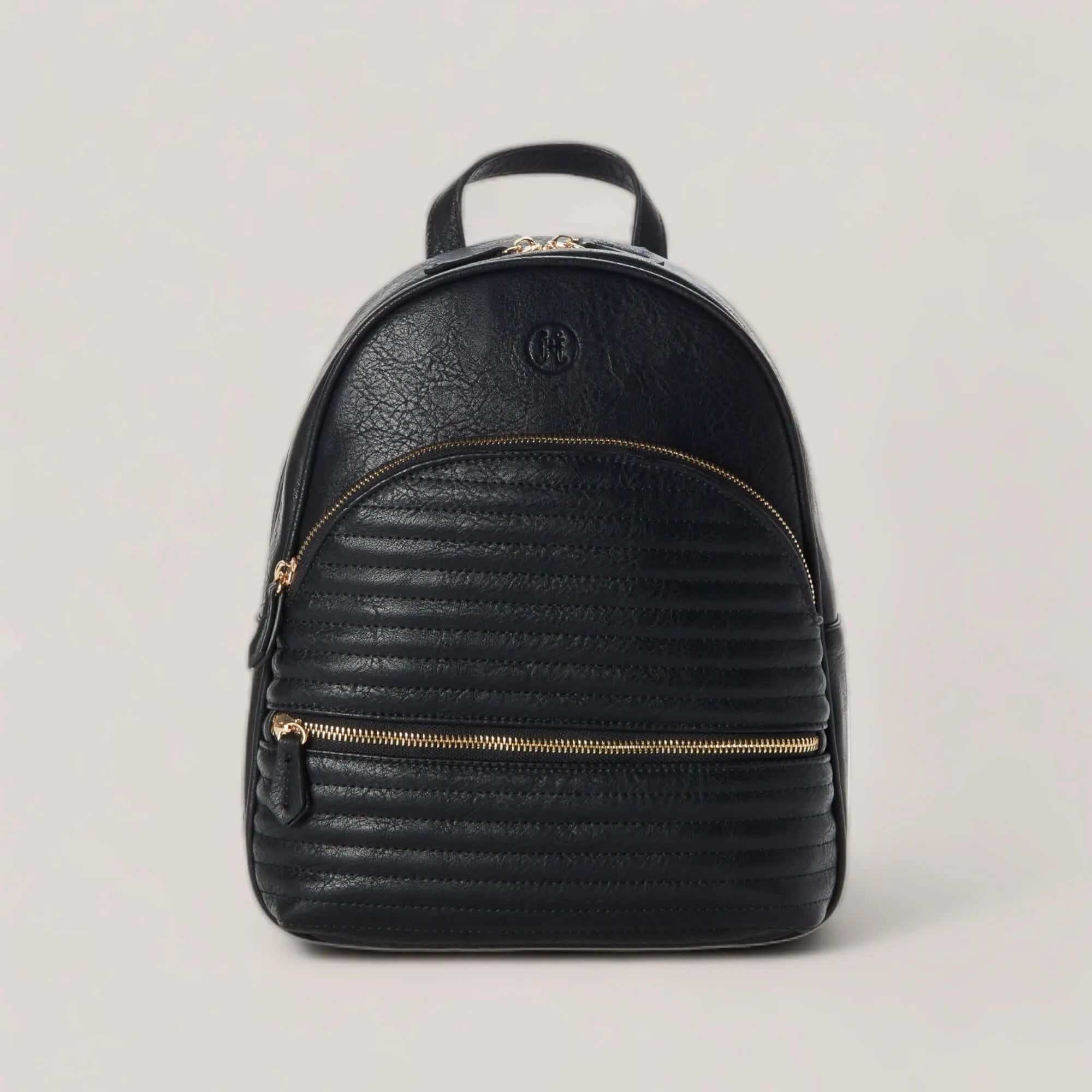 NINA II | Black Quilted Midi Backpack