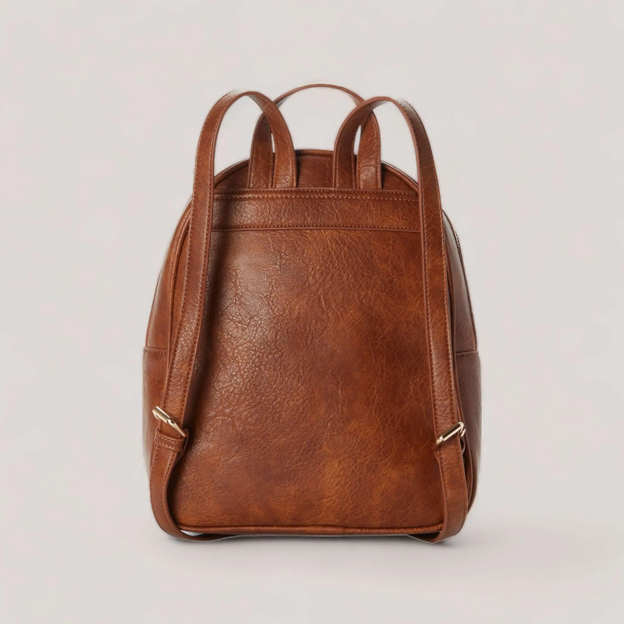 NINA II | Cognac Quilted Midi Backpack