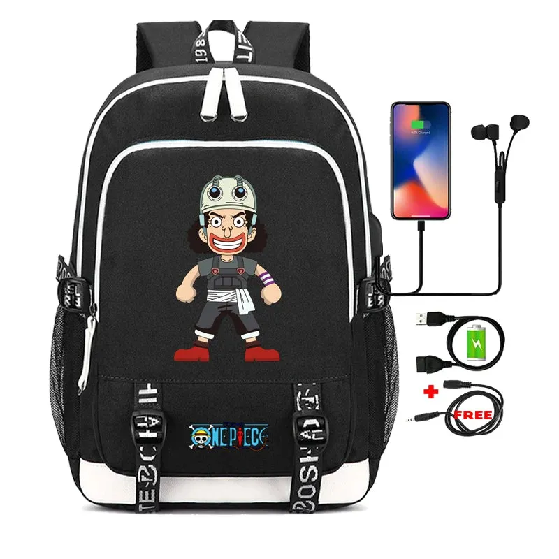 One Piece Anime Book Bags 3Pcs/Set Large Capacity Backpacks Teenage Student School Bags