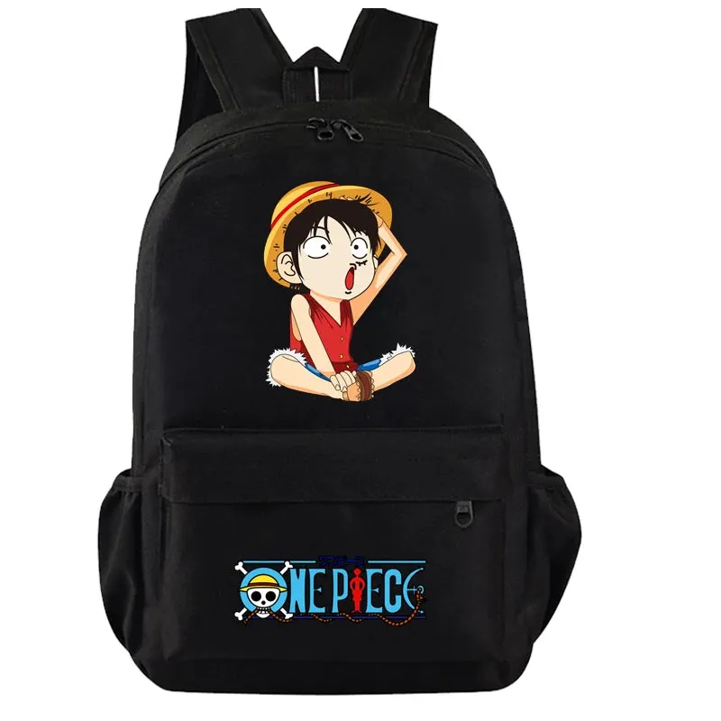 One Piece Anime Book Bags 3Pcs/Set Large Capacity Backpacks Teenage Student School Bags