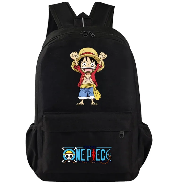 One Piece Anime Book Bags 3Pcs/Set Large Capacity Backpacks Teenage Student School Bags