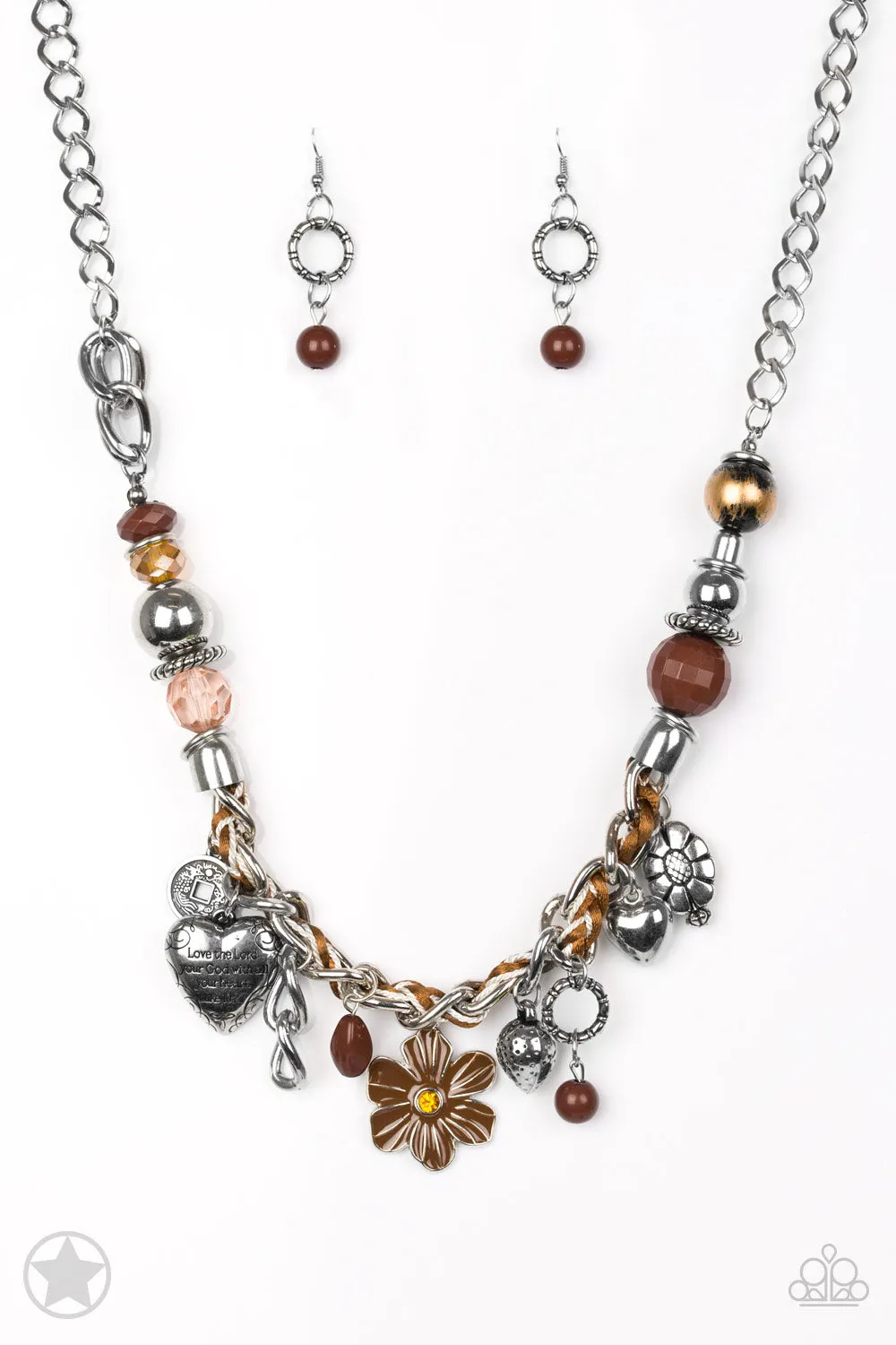 Paparazzi Accessories - Charmed, I Am Sure - Brown Necklace