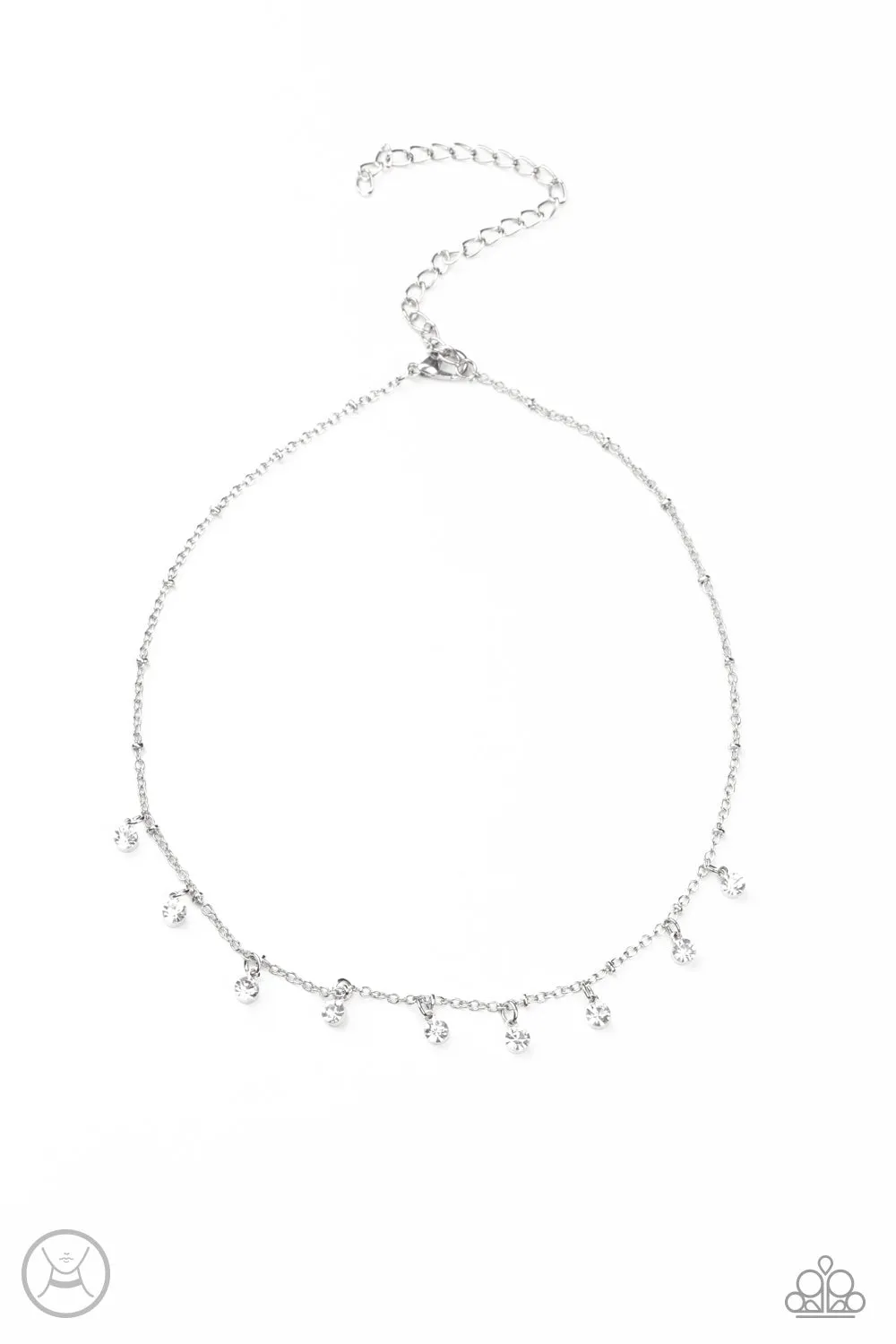 Paparazzi Accessories - Dainty Diva - White Choker Necklace