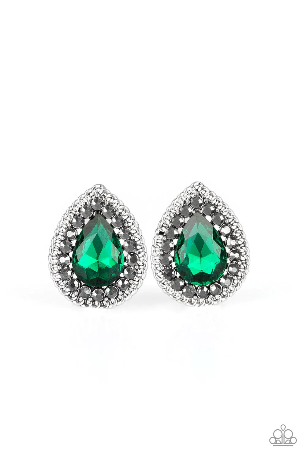 Paparazzi Accessories - Debutante Debut - Green Earrings