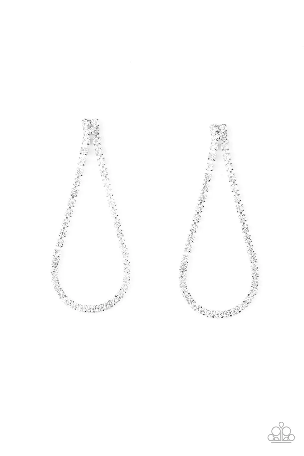 Paparazzi Accessories - Diamond Drops - White Earrings