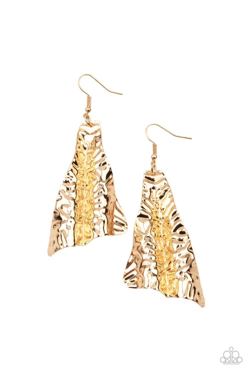 Paparazzi Accessories - How FLARE You! - Gold Earrings