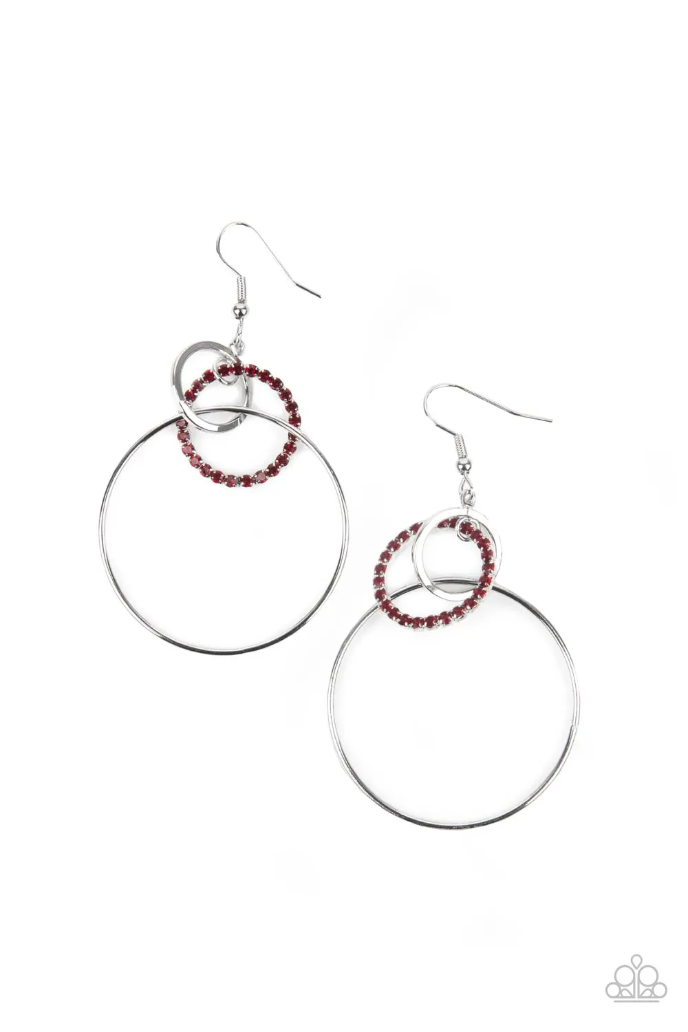 Paparazzi Accessories - In An Orderly Fashion - Red Earrings