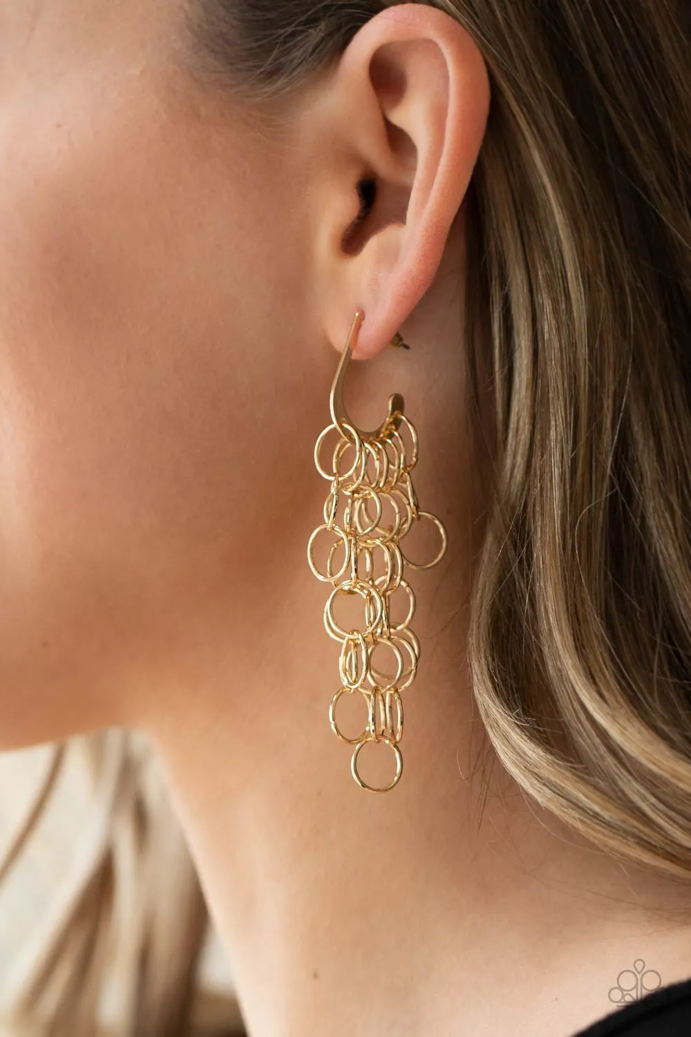 Paparazzi Accessories - Long Live The Rebels - Gold Earrings