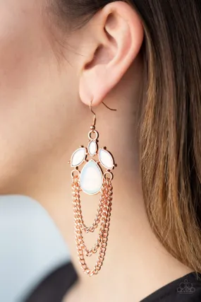 Paparazzi Accessories - Opalescence Essence - Copper Earrings