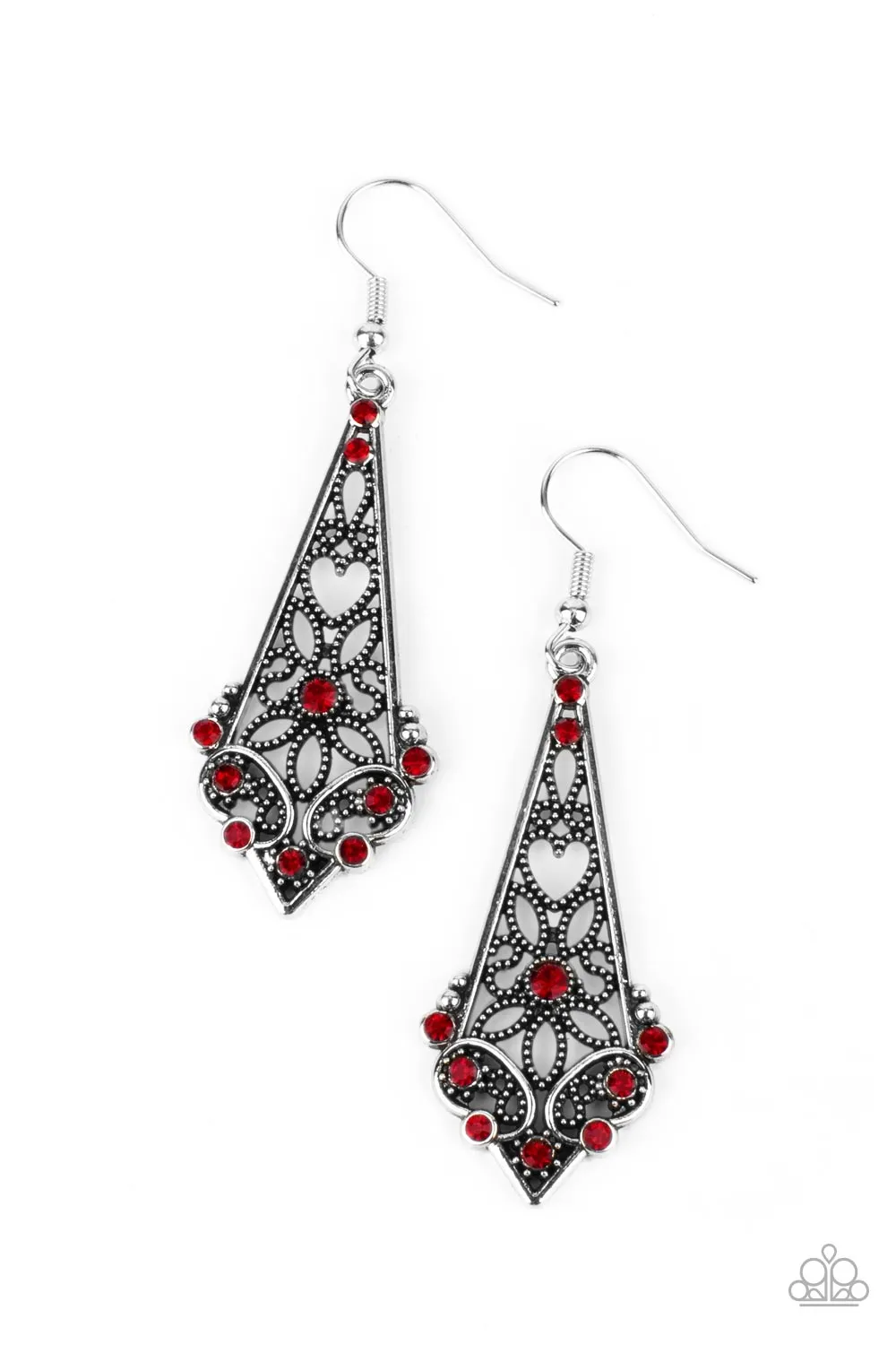 Paparazzi Casablanca Charisma - Red Dainty Earrings