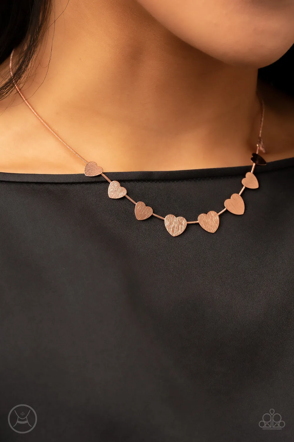 Paparazzi Dainty Desire - Copper Choker Necklace