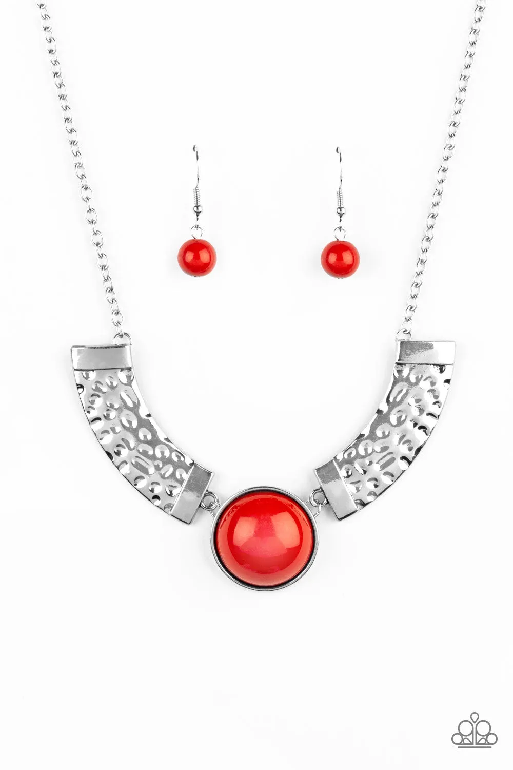 Paparazzi Egyptian Spell - Orange Necklace